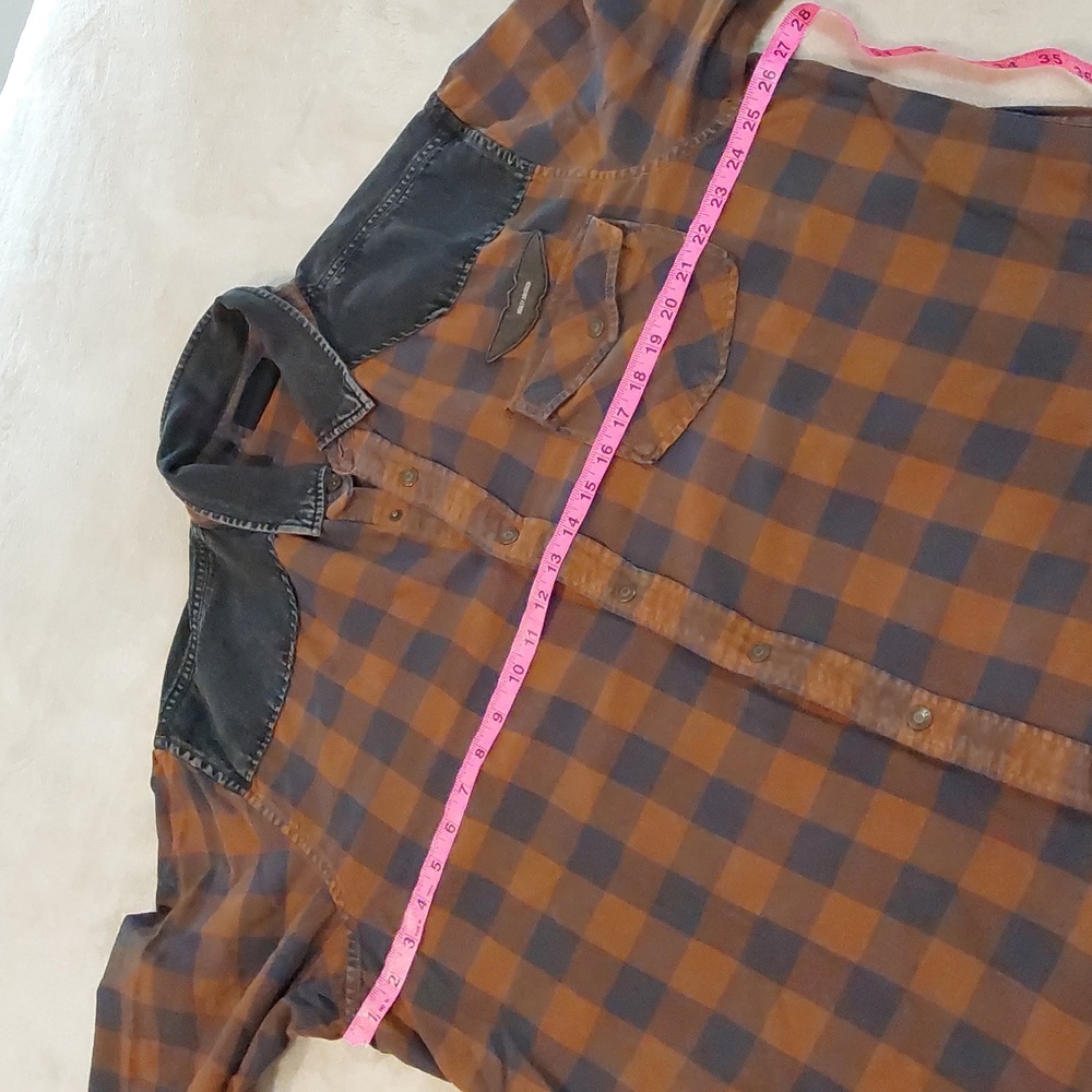 Harley-Davidson Brown Plaid Long Sleeve Button-Up Size 2XL & Leather Fanny Pack - Picture 4 of 16
